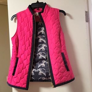 Hot pink and navy Beautiful vest XS